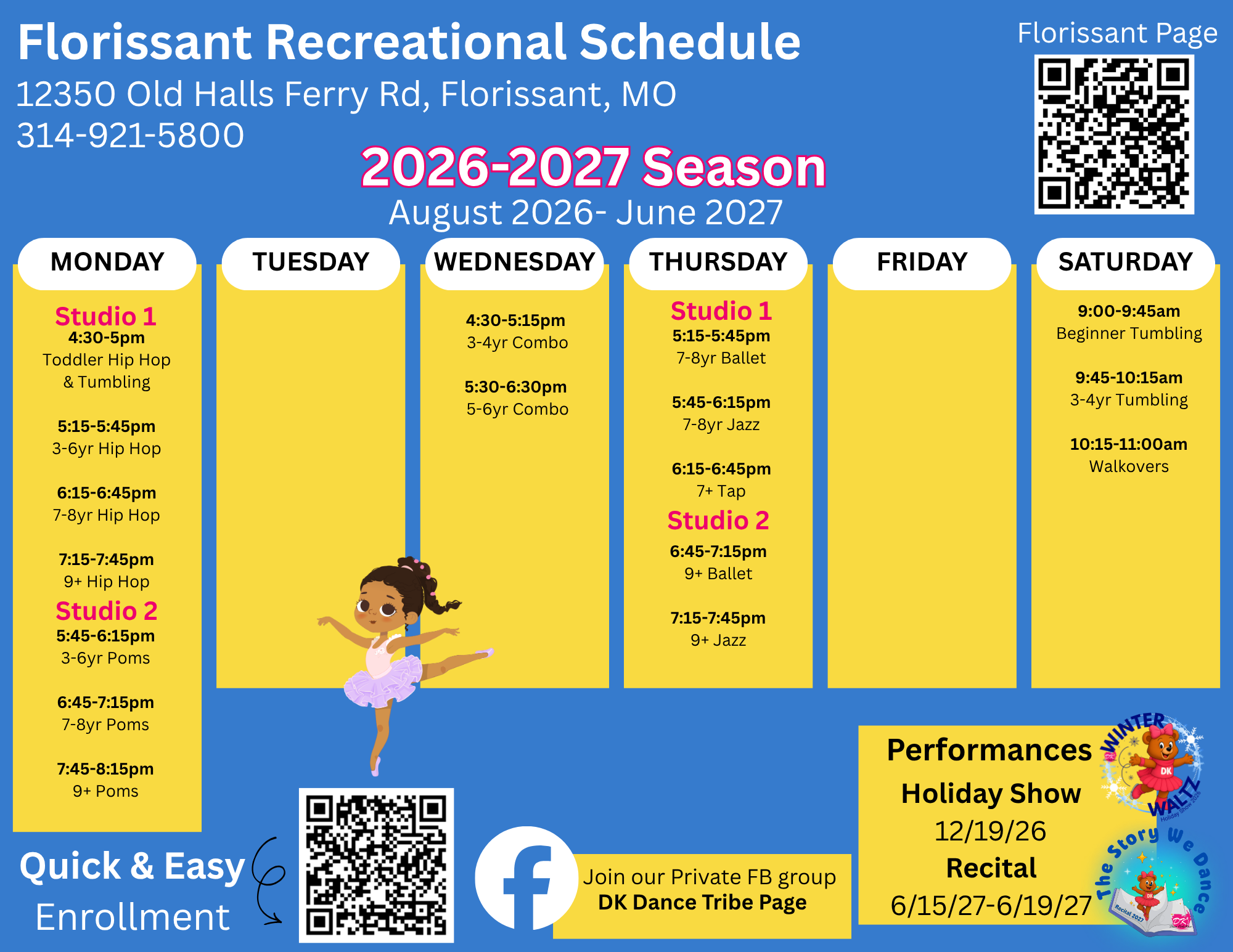 Florissant Schedule - New